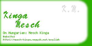 kinga mesch business card